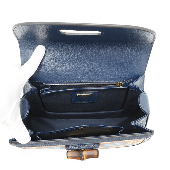 Gucci Bamboo Handbag Leather Bag - Picture 6 of 7
